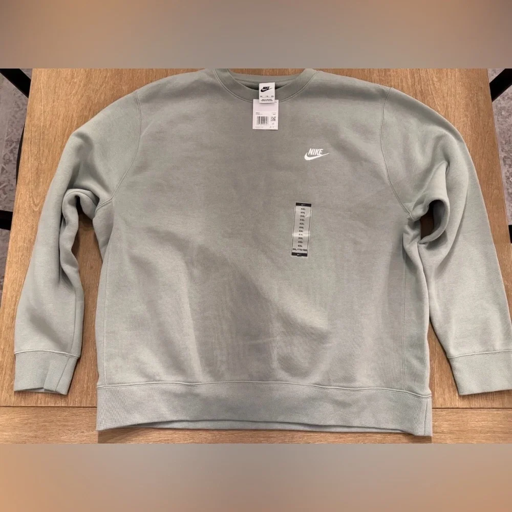 Nike Mens Sportswear Club Fleece Crewneck Sweatshirt Jade Horizon Size XXL
